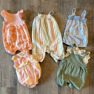 Baby 0-3 month spring/summer lot - 5 outfits